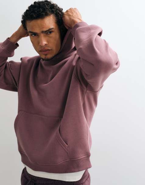 ASOS DESIGN essentials avslappnad boxig huvtröja i rosébrun taupe - view 1