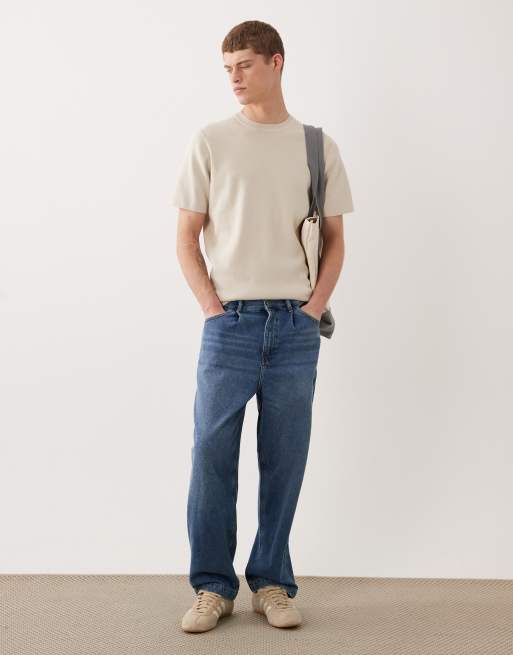 ASOS DESIGN - Essentials - Beige overdel i fin ribstrik med rund hals, 4 af 5