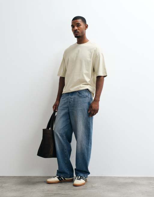 ASOS DESIGN - Essentials - Beige oversized T-shirt med rund hals, 3 af 5