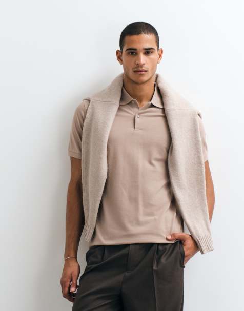 ASOS DESIGN - Essentials - Beige polo i piqué i regular fit - view 1
