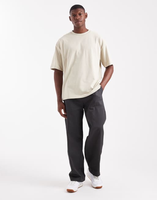 ASOS DESIGN – Essentials – Beige t-shirt i oversize med rund halsringning , 2 av 5