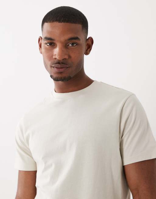 ASOS DESIGN – Essentials – Beige t-shirt i regular fit, 3 av 5