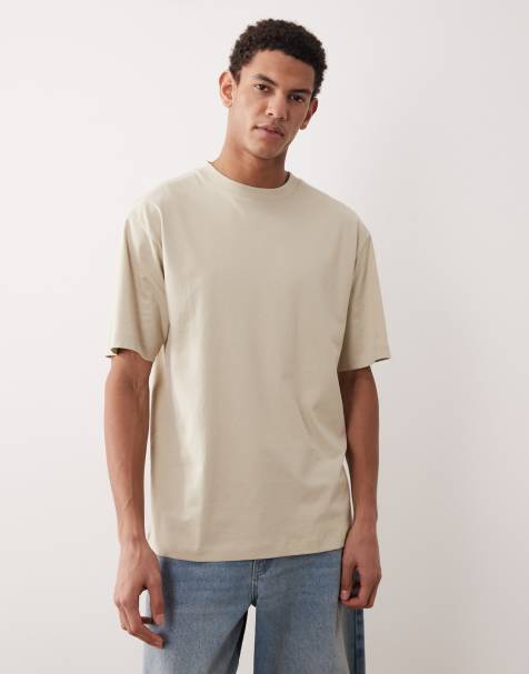 ASOS DESIGN – Essentials – Beżowy T-shirt o luźnym kroju - view 1