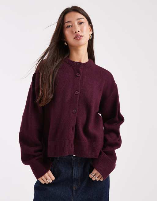 ASOS DESIGN - Essentials - Blommefarvet strikket cardigan i firkantet pasform, 2 af 4