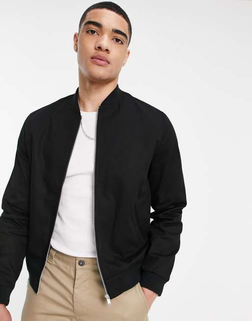 ASOS DESIGN - Essentials - Bomberjack in zwart