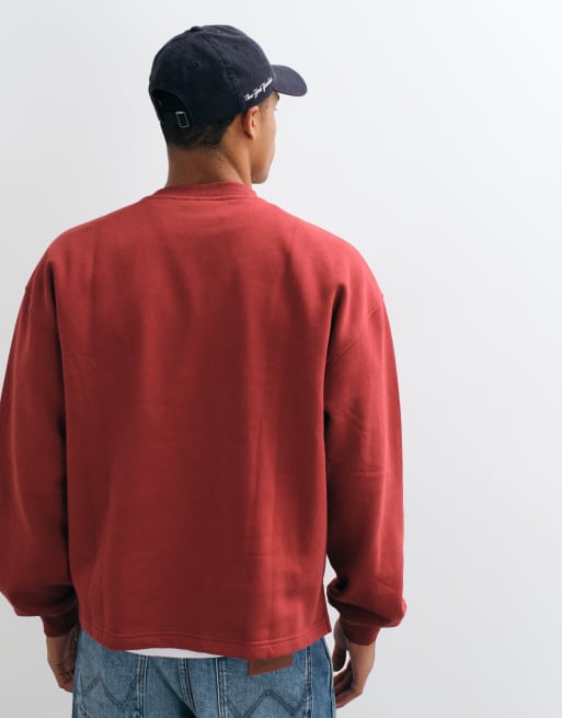 ASOS DESIGN essentials boxy oversized crew neck sweater in pink - PINK, 5 of 5