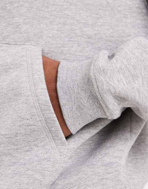 ASOS DESIGN Essentials boxy relaxed hoodie in gray heather