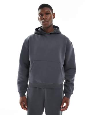 ASOS DESIGN Essentials boxy relaxed hoodie in gray