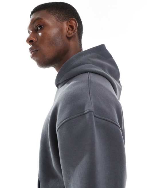 ASOS DESIGN Essentials boxy relaxed hoodie in gray