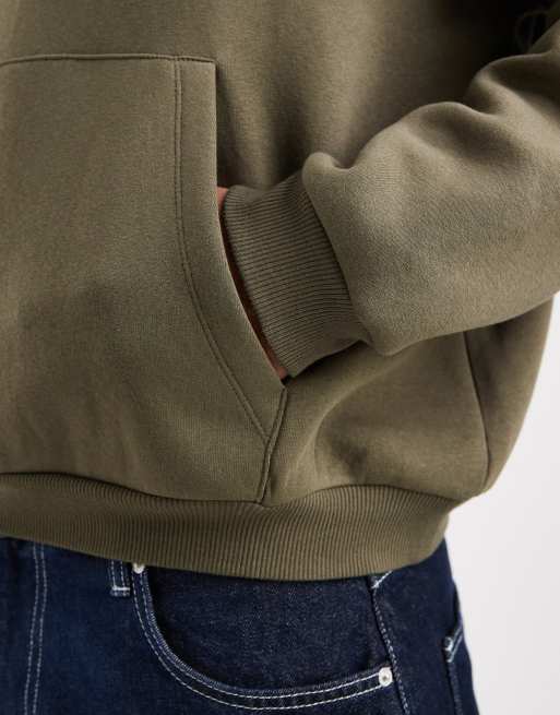 ASOS DESIGN essentials boxy relaxed hoodie in green, 4 of 5