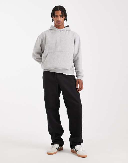 ASOS DESIGN essential boxy oversized hoodie in heather gray