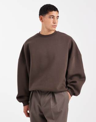 Essentials - Braunes Sweatshirt in extremer Oversize-Passform-Brown Brown M