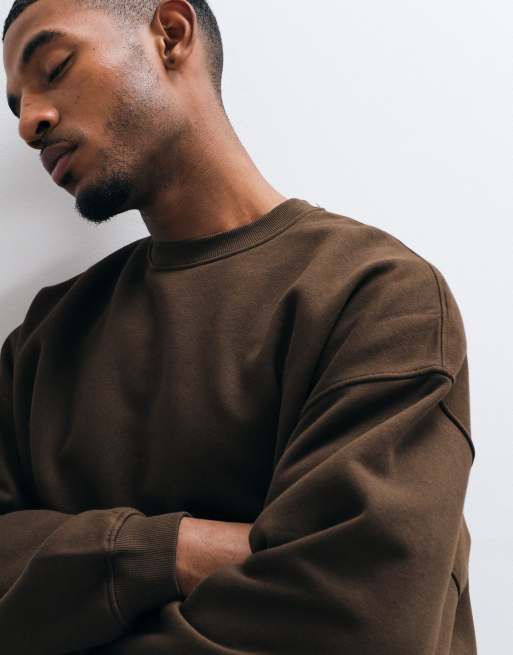 ASOS DESIGN – Essentials – Braunes Sweatshirt in extremer Oversize-Passform, 5 von 5