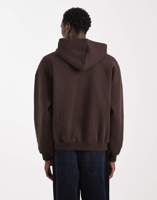 ASOS DESIGN – Essentials – Brązowa bluza z kapturem o fasonie extreme oversize, 3 z 5