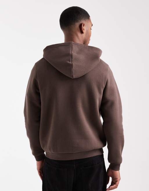 ASOS DESIGN - Essentials - Brun hættetrøje, 3 af 5
