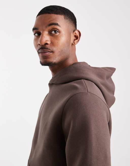 ASOS DESIGN - Essentials - Brun hættetrøje, 4 af 5