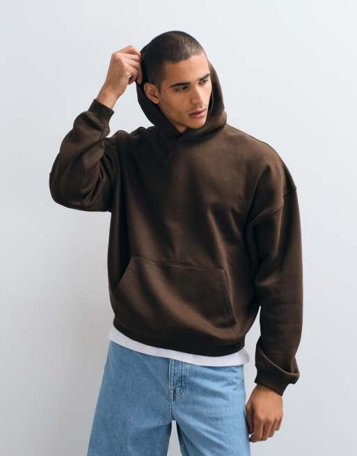ASOS DESIGN – Essentials – Brun huvtröja i extra oversize, 4 av 5