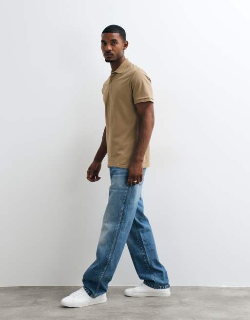 ASOS DESIGN - Essentials - Brun polo i piqué i regular fit, 5 af 5