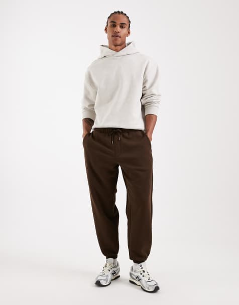ASOS DESIGN – Essentials – Bruna mjukisbyxor i oversize - view 1