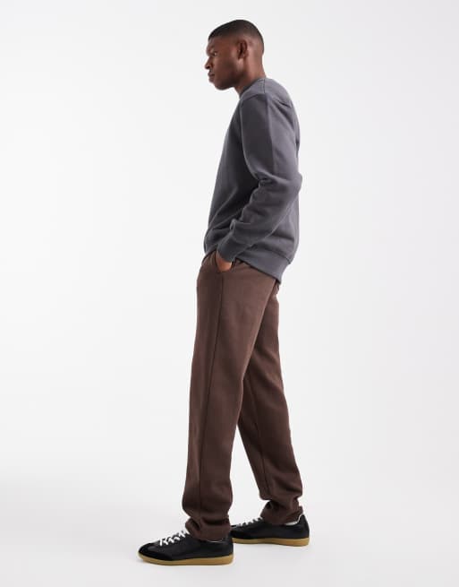 ASOS DESIGN - Essentials - Brune joggingbukser med lige ben , 3 af 5