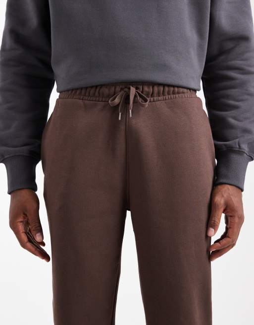 ASOS DESIGN - Essentials - Brune joggingbukser med lige ben , 4 af 5