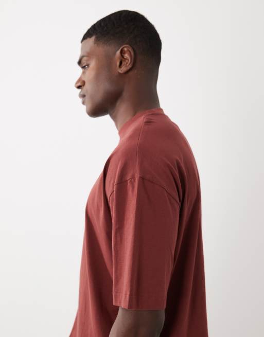ASOS DESIGN - Essentials - Camiseta burdeos extragrande básica, 3 de 5