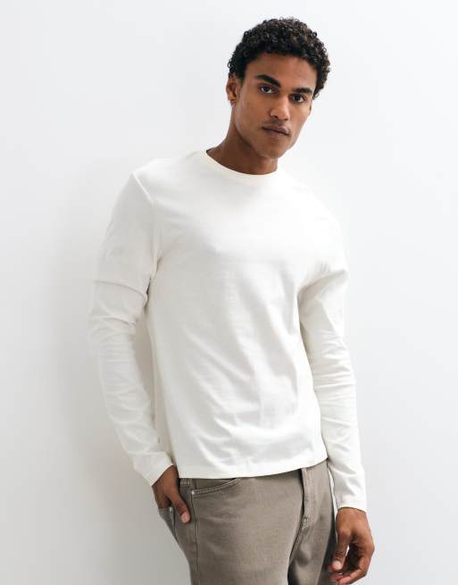 ASOS DESIGN Essentials camiseta de manga larga en crema, 2 de 5