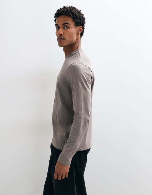 ASOS DESIGN Essentials camiseta de manga larga en gris, 4 de 9