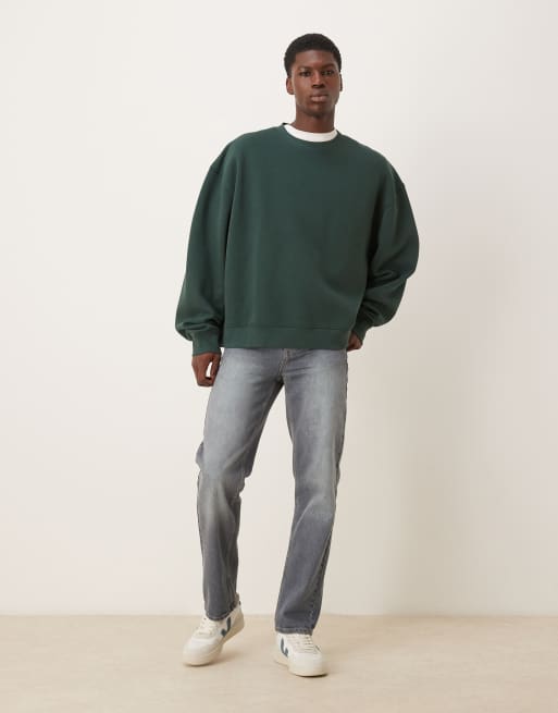 ASOS DESIGN – Essentials – Ciemnozielona bluza o luźnym, pudełkowym kroju, 2 z 5