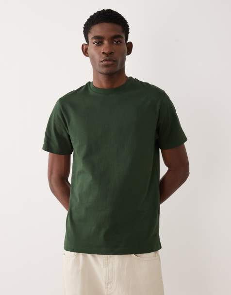 ASOS DESIGN – Essentials – Ciemnozielony T-shirt o regularnym kroju - view 1