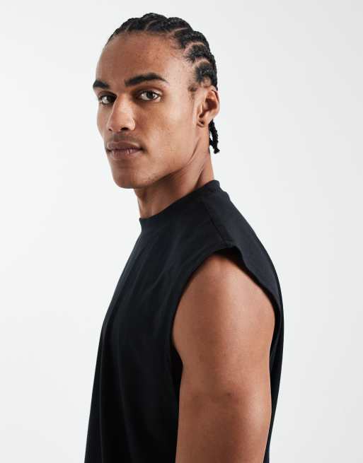 ASOS DESIGN - Essentials - Confezione da 2 canotte oversize nere, 4 di 5