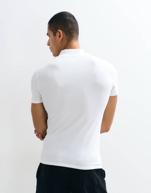 ASOS DESIGN - Essentials - Confezione da 2 polo attillate bianca e nera, 4 di 5