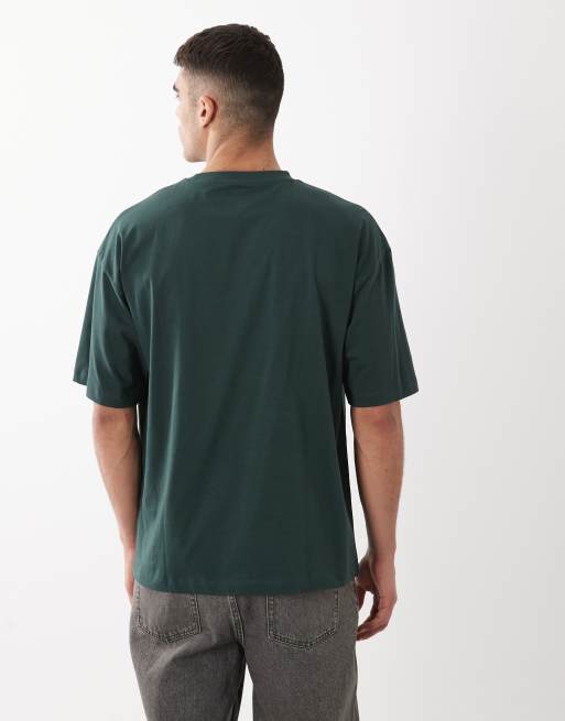 ASOS DESIGN - Essentials - Confezione da 2 T-shirt oversize bianca e verde, 3 di 5
