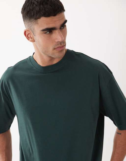 ASOS DESIGN - Essentials - Confezione da 2 T-shirt oversize bianca e verde, 5 di 5