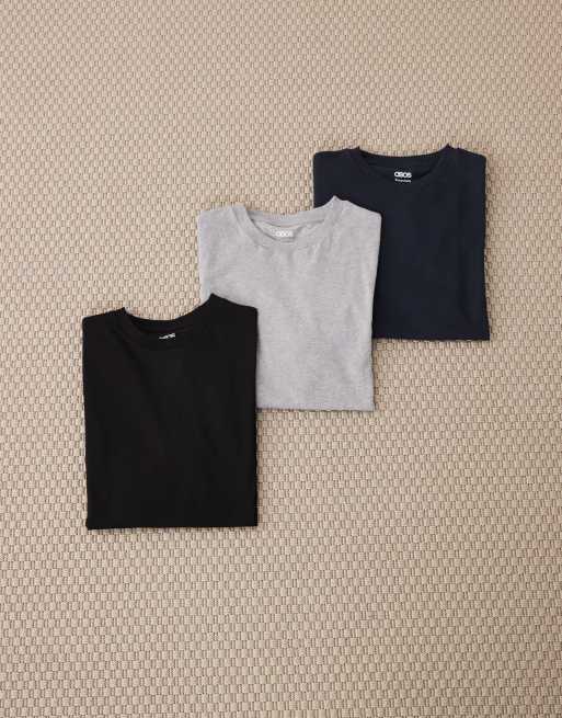 ASOS DESIGN - Essentials - Confezione da 3 T-shirt vestibilità classica multicolore