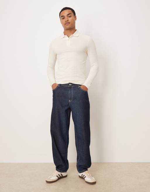 ASOS DESIGN - Essentials - Cremefarvet tætsiddende og langærmet polotrøje, 2 af 5