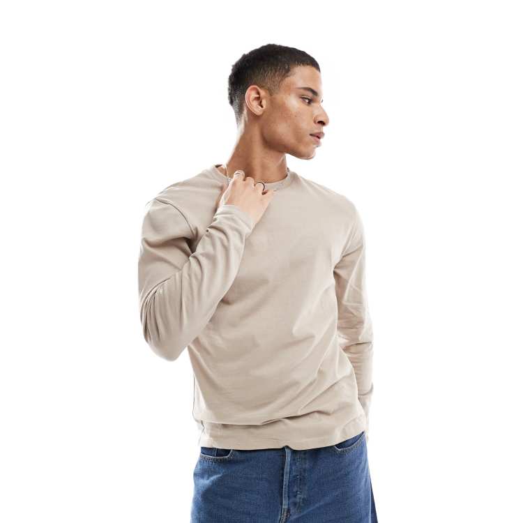 ASOS DESIGN essentials crew neck long sleeve T-shirt in