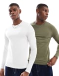 [ASOS DESIGN] ASOS DESIGN essentials crew neck t-shirt in light blue-Multi L MULTI