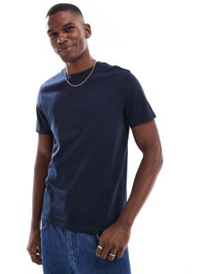 ASOS DESIGN essentials crew neck T-shirt in sky captain-Navy