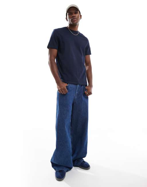 ASOS DESIGN essential crew neck t-shirt in sky captain   