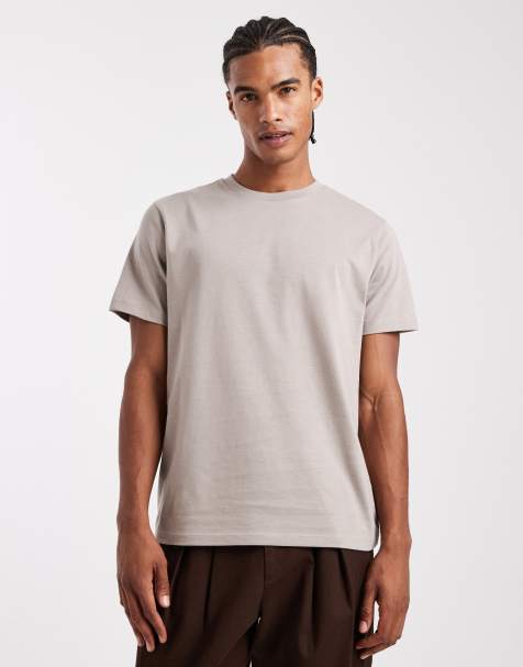 ASOS DESIGN essentials crew neck T-shirt in stone - view 1