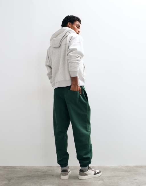 ASOS DESIGN essentials cuffed jogger in dark green - DGREEN, 4 of 9