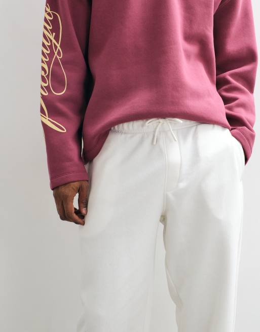ASOS DESIGN essentials cuffed trackies in cream - CREAM, 3 of 5
