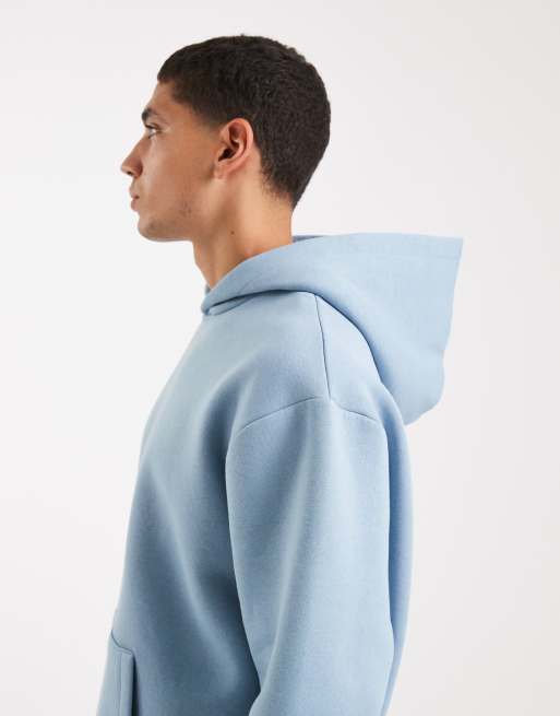 ASOS DESIGN – Essentials – Dimblå, avslappnad huvtröja, 4 av 5