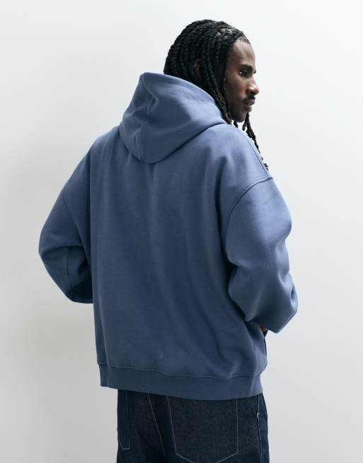 ASOS DESIGN essentials ekstremalnie oversize'owa bluza z kapturem w kolorze niebieskim, 5 z 5