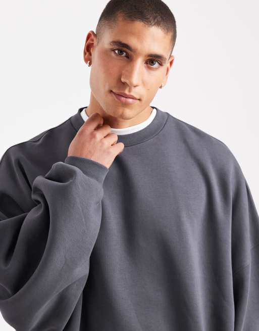 ASOS DESIGN - Essentials - Ekstremt oversized koksgrå sweatshirt , 5 af 5