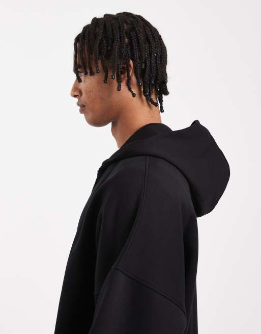 ASOS DESIGN - Essentials - Extreem oversized hoodie met ritssluiting in zwart , 4 van 5