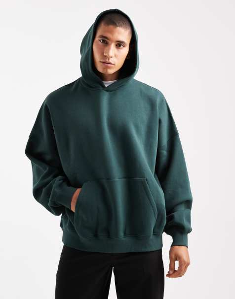 ASOS DESIGN essentials extreme oversized hoodie in green - view 1