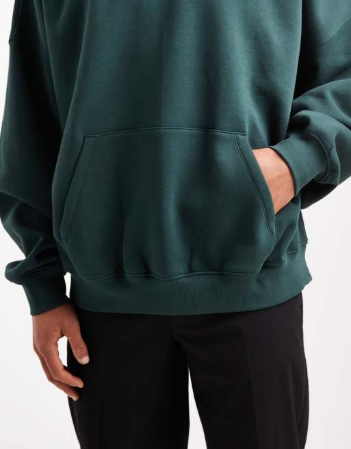 ASOS DESIGN essentials extreme oversized hoodie in green, 5 of 5