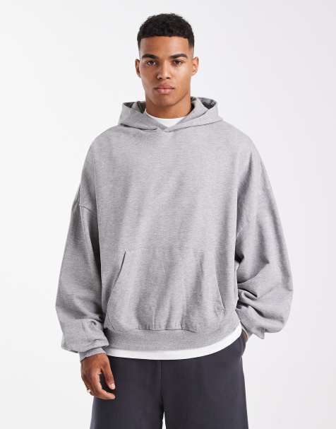 ASOS DESIGN essentials extreme oversized hoodie in grey marl - view 1
